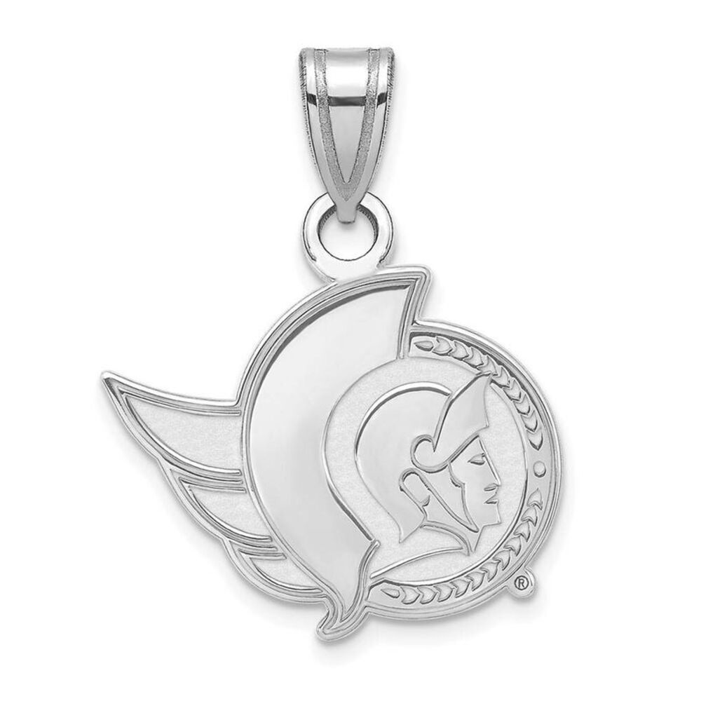 14k White Gold NHL Ottawa Senators Small Pendant